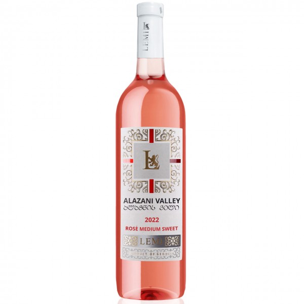 LEMI Alazani Valley rose medium-sweet wine 0,75 l