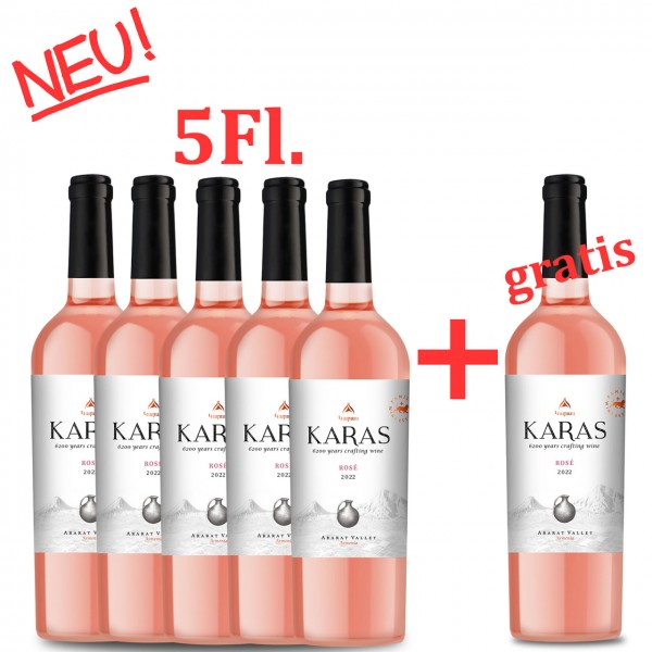 Karas Rose сухое вино 5+1