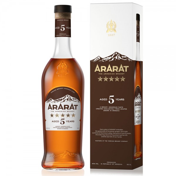 Armenian Brandy Ararat 5 years in giftbox